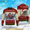 Dachshund Through The Snow Santa Claus Ugly Christmas Sweater