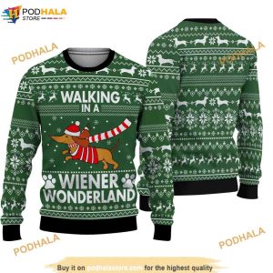 Dachshund Walking In A Weiner Wonderland Dachshund Family Christmas Sweater