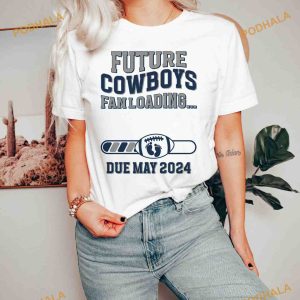 Dallas Texas Football Pregnancy Announcement Shirt, Cowboys Fan Loading Maternity Tee