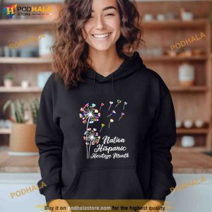 Dandelion National Hispanic Heritage Month Countries Flags Shirt