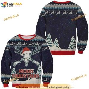 Deer Hunting Merry Christmas Ugly Sweater