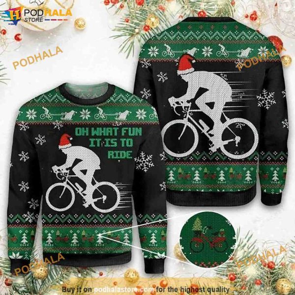 Dirtbike Oh What Fun Ugly Christmas Sweater