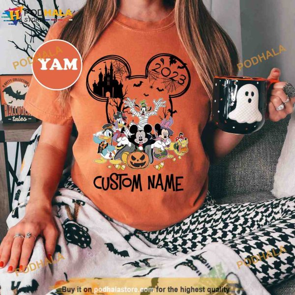 Disney Halloween Family Matching Comfort Colors Shirts, Custom Disney Halloween Shirt