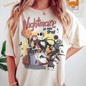 Disney Halloween Jack Skellington Shirt Nightmare On Main Street Comfort Colors Tee 1
