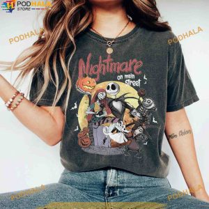 Disney Halloween Jack Skellington Shirt Nightmare On Main Street Comfort Colors Tee 3
