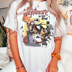 Disney Halloween Jack Skellington Shirt Nightmare On Main Street Comfort Colors Tee 4