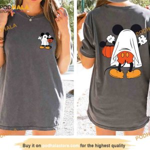 Disney Mickey Ghost Halloween Dual Design Comfort Colors Shirt Gifts For Disney Lovers 1