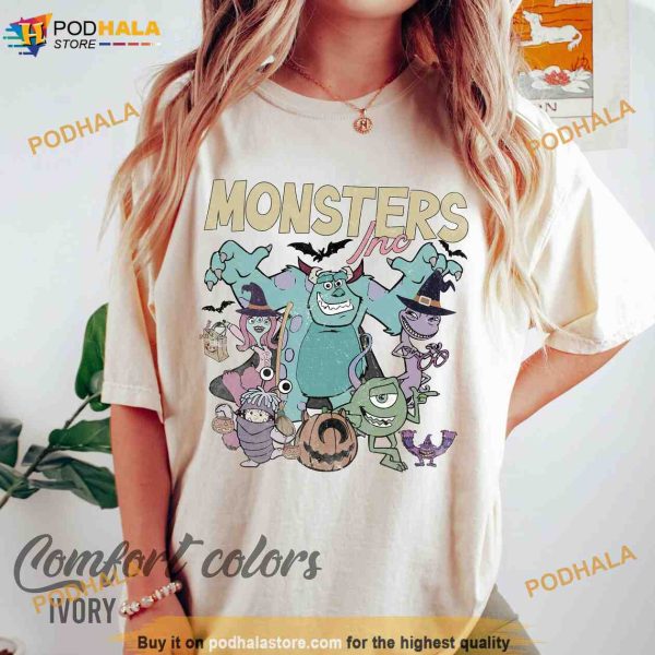 Disney Monster Inc Halloween Shirt, Animation Fan Top Shirt, Cartoon Party Shirt