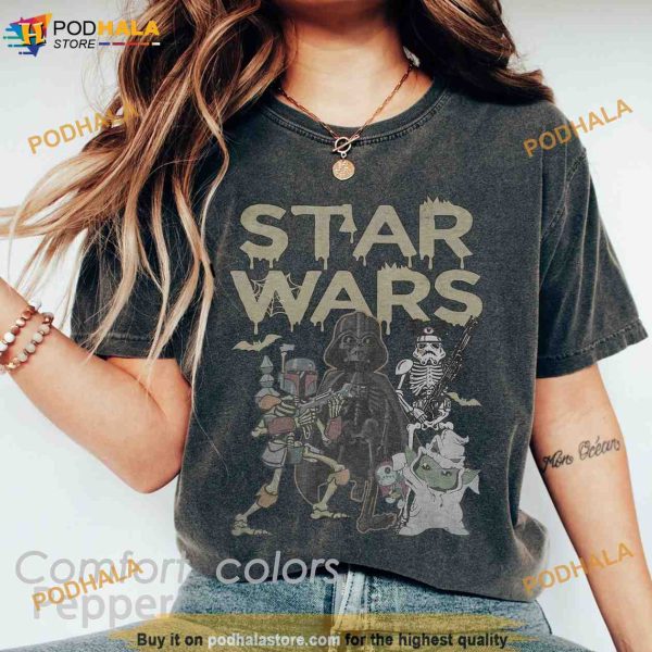 Disney Star Wars Halloween Shirt, Disney Skeleton Halloween Shirt, Disney Star Wars Shirt