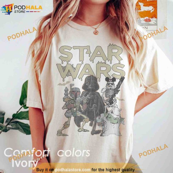 Disney Star Wars Halloween Shirt, Disney Skeleton Halloween Shirt, Disney Star Wars Shirt
