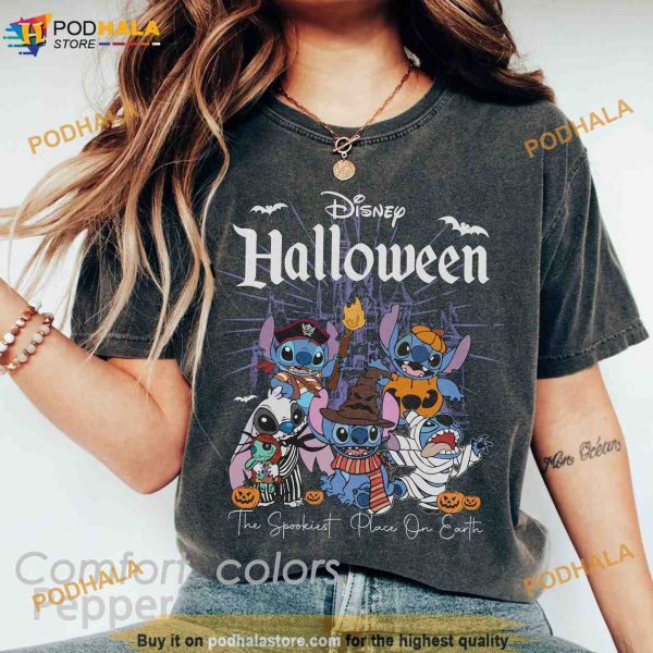 Disney Stitch Halloween Comfort Colors Shirt, Stitch Horror Halloween Shirt