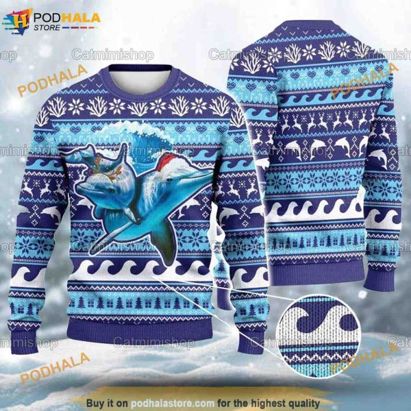 Dolphin Ugly Christmas Sweater 3D, Dolphin Gifts, Christmas Gifts