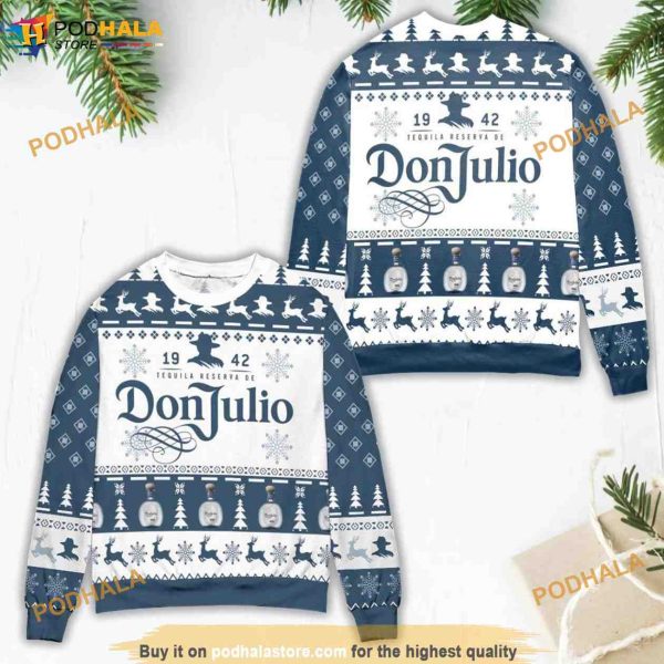 Don Julio Tequila Blue Matching Christmas Sweater