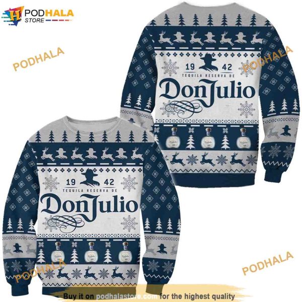Don Julio Tequila Blue Matching Christmas Sweater, Don Julio Tequila Blue Sweater