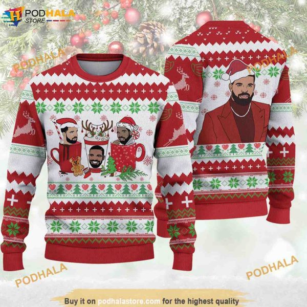 DrakeLove Christmas Knitted Matching Christmas Sweater 3D, Xmas Gifts