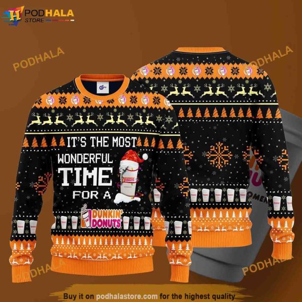 Dunkin Donuts AOP 3D Funny Sweater, Xmas Gifts
