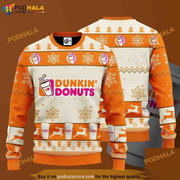 Dunkin Donuts simple AOP 3D Funny Sweater, Xmas Gifts