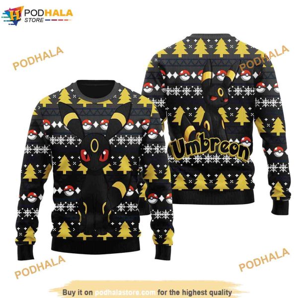 Eevee Evolution Umbreon Christmas Funny Sweater, Xmas Gifts