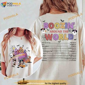 Epcot Halloween Comfort Colors Shirt, Boozin around the world 2023 Shirt