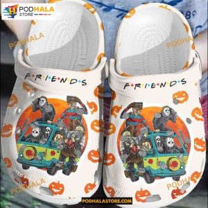 FRIENDS Horror Pumpkin Movie Characters Friends In Van Clogs Halloween Crocs