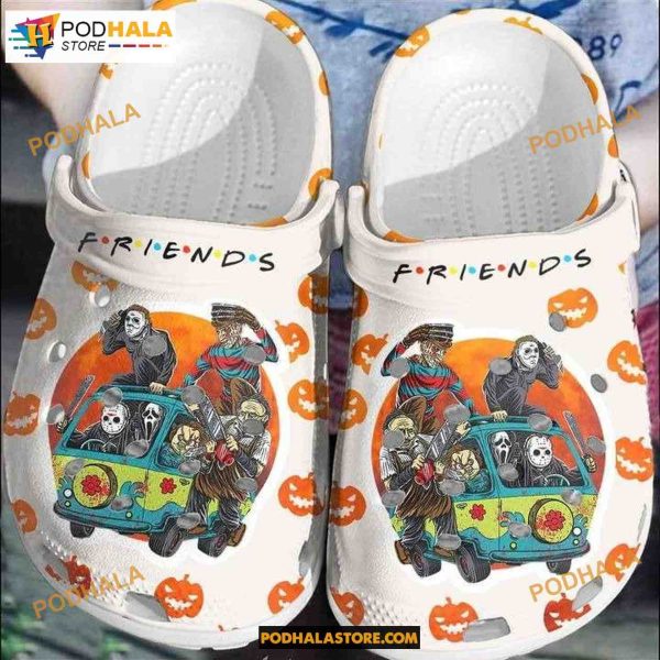 FRIENDS Horror Pumpkin Movie Characters Friends In Van Clogs Halloween Crocs