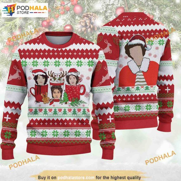 FWolfhardLove Knitted Xmas Is Here Knitted Wool 3D Sweater
