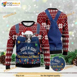 Farm Woman Goat Lovers Naughty Ugly Christmas Sweater