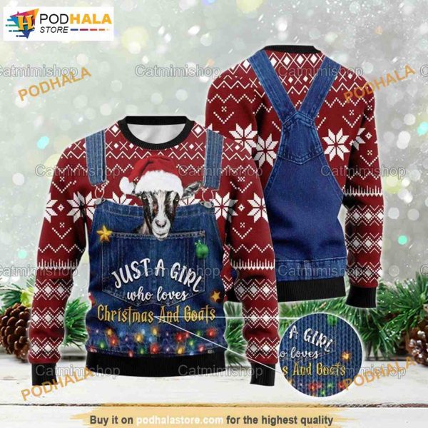 Farm Woman Goat Lovers Naughty Ugly Christmas Sweater