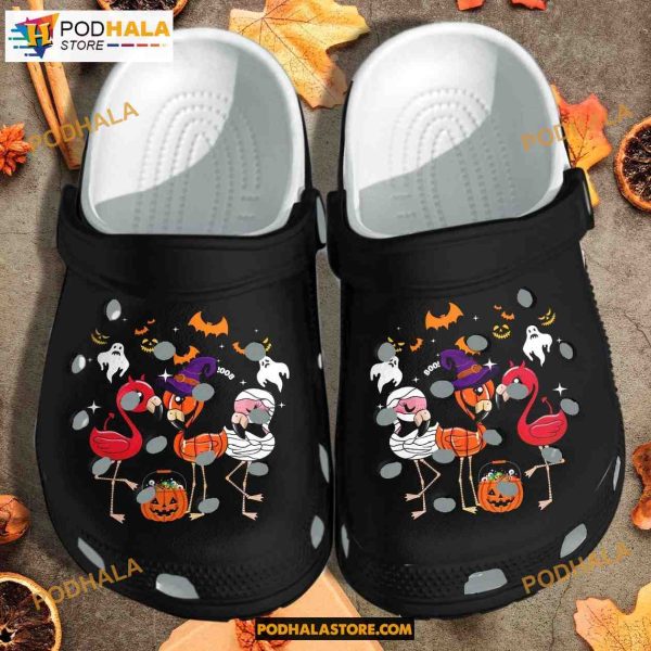 Flamingo Witch Ghost Mummy Cosplay Adults Kids Halloween Crocs