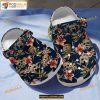 Floral Horror Villians Crocs Classic Clogs Shoes, Adults Kids Halloween Crocs