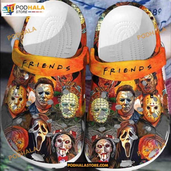 Friends Halloween Horror Characters Crocband Crocs Shoes, Adults Kids Halloween Crocs