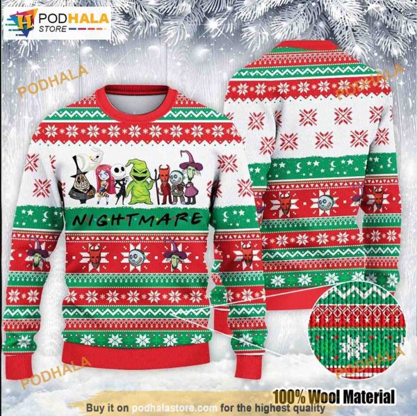 Friends Nightmare Halloween 3D Funny Womens Christmas Sweaters