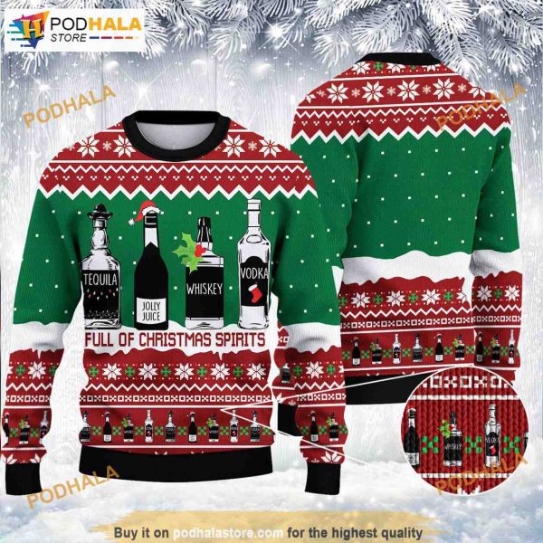 Full Of Spirit 3D Funny Womens Christmas Sweaters
