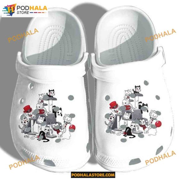 Funny Cat Halloween Characters Cosplay Shoes Crocbland Halloween Crocs