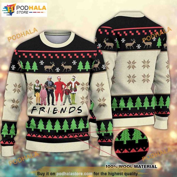 Funny Friends Movies Ugly Holiday Sweaters