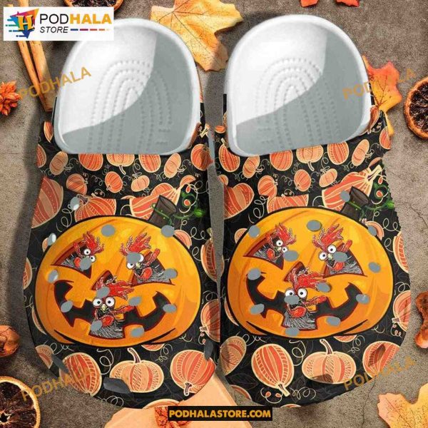Funny Pumpkin Chickens Classic Clogs Shoes Halloween Crocs