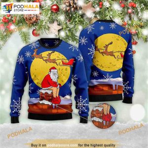 Denver Broncos Christmas Santa Claus Ugly Christmas Sweater