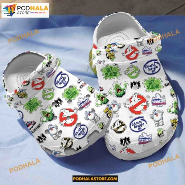 Fuzzy Ghostbuster Cartoon Shoes Clogs Halloween Crocs