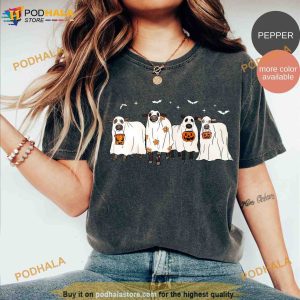 Ghost Cows Fall Comfort Colors Shirt, Gifts for Cow Enthusiasts