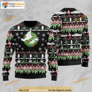 Ghostbusters Naughty Ugly Christmas Sweater