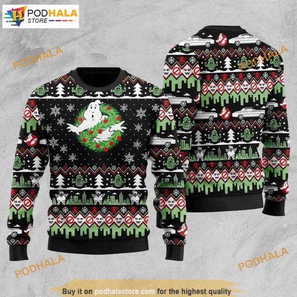 Ghostbusters Naughty Ugly Christmas Sweater