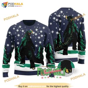 Godzilla Funny Family Ugly Christmas Sweaters