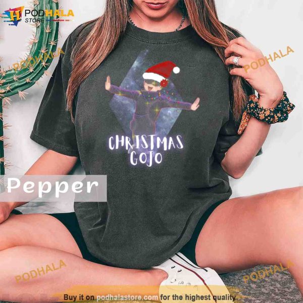 Gojo Jujustu Kaisen Christmas Comfort Colors Shirt