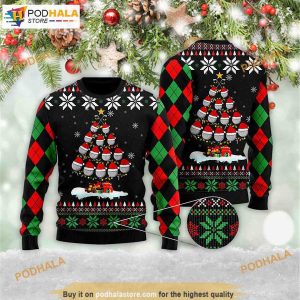 Golf Tree Snow 3D Family Ugly Christmas Sweaters