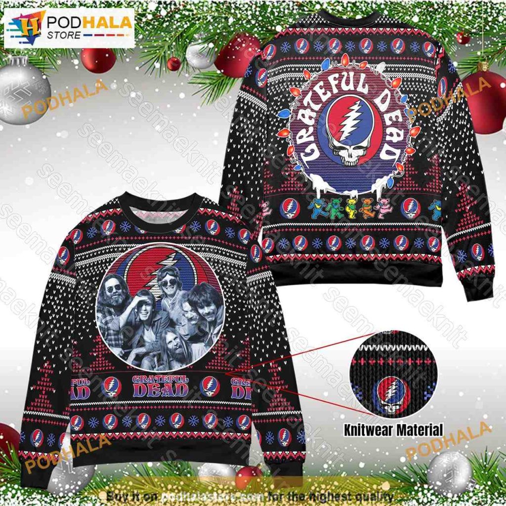 Grateful Dead Unisex 3D Family Ugly Christmas Sweaters
