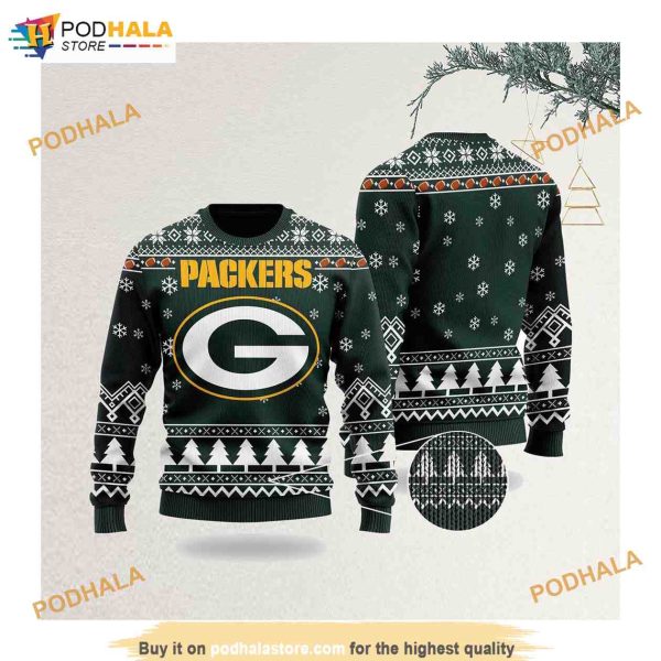 Green Bay Football Green Bay Packers 3D NFL Ugly Christmas Sweaters