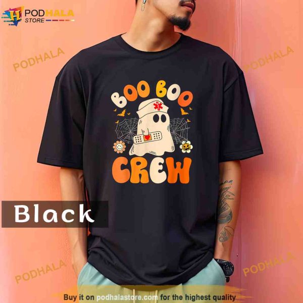 Groovy Boo Boo Crew Nurse Funny Ghost Women Halloween Nurse Comfort Colors Shirt