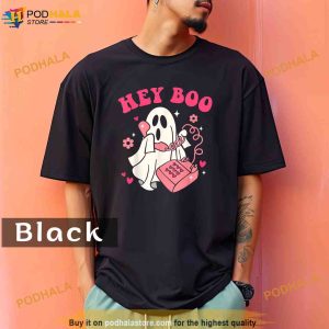 Groovy Hey Boo Cute Ghost Funny Halloween Mens Womens Comfort Colors Shirt