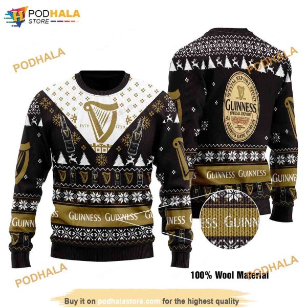 Guinness Beer Merry Naughty Ugly Sweater
