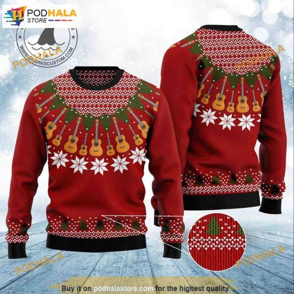 Guitar Classic Funny Womens Christmas Sweaters